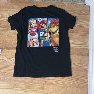 Black Super Mario Bros T-Shirt Youth Small